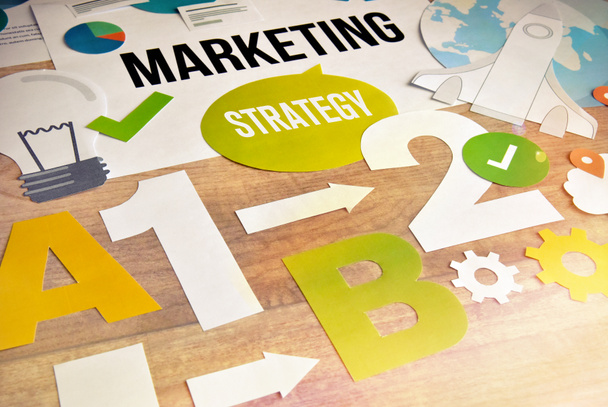 Diseño del concepto de estrategia de marketing
 - Foto, imagen