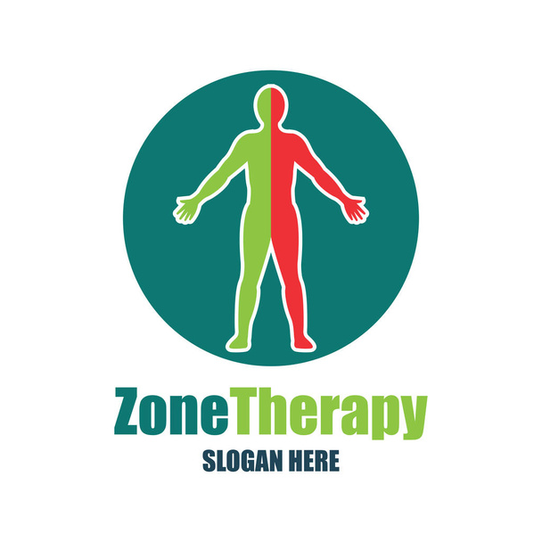 reflexology, zone therapy logo with text space for your slogan / tagline, vector illustration - Διάνυσμα, εικόνα