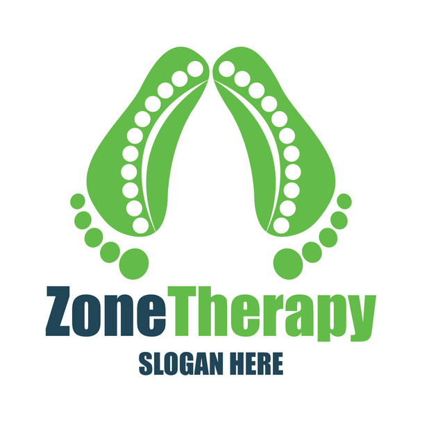 reflexology, zone therapy logo with text space for your slogan / tagline, vector illustration - Διάνυσμα, εικόνα