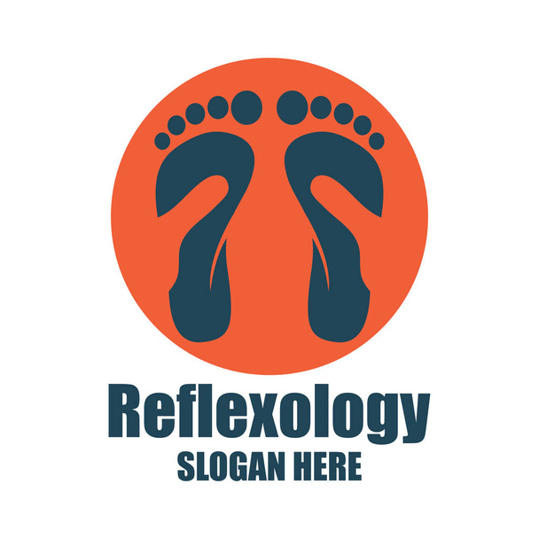 reflexology, logo zona terapia con spazio di testo per il tuo slogan / tagline, illustrazione vettoriale
 - Vettoriali, immagini