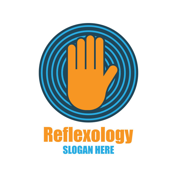 reflexology, zone therapy logo with text space for your slogan / tagline, vector illustration - ベクター画像