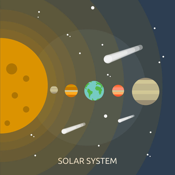 Güneş sistemi kavramsal tasarım - Vektör, Görsel