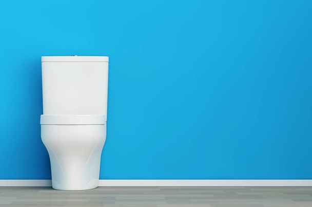 Λευκό κεραμικό της τουαλέτας. απόδοσης 3D - Φωτογραφία, εικόνα
