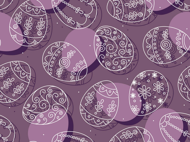 Easter eggs seamless pattern. - Vektor, Bild