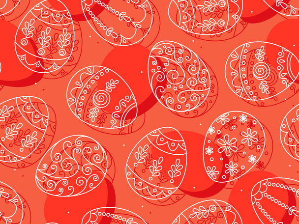 Easter eggs seamless pattern. - Vektör, Görsel