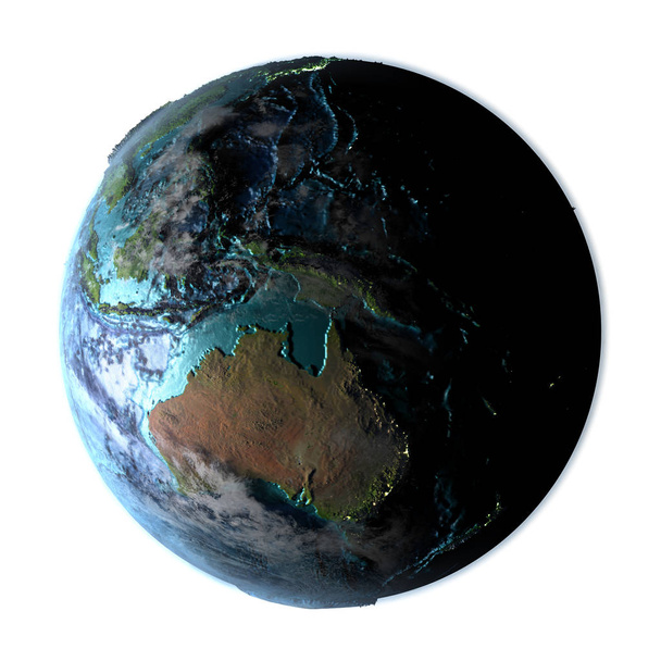 Australia on detailed planet Earth - 写真・画像