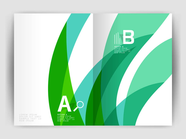 wave design business broschüre oder Jahresprotokoll - Vektor, Bild