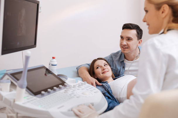 couple at the sonography cabinet  - Photo, image