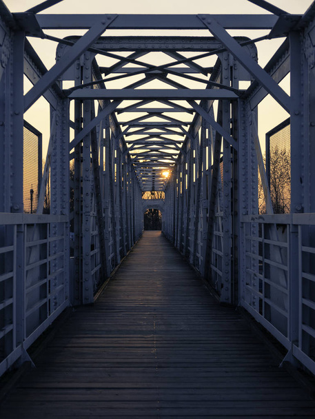 Symmetry view of footbridge. - Photo, Image