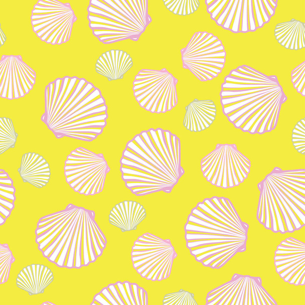 Colorful shells pattern - Διάνυσμα, εικόνα