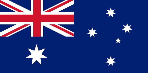 Gekleurde vlag van Australië - Vector, afbeelding