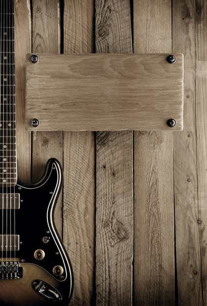 vývěsní štít country hudby na dřevěné stěně, vinobraní snímky - Fotografie, Obrázek