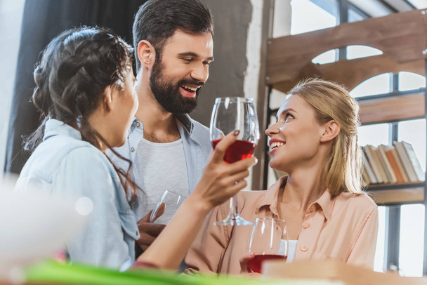 young people drinking wine  - Photo, image