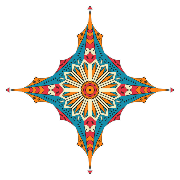 Ethnic patterned star - Vector, afbeelding