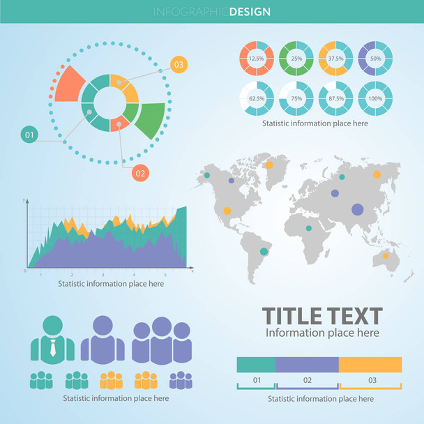 Business infographic concept - vector set of infographic element - Вектор,изображение