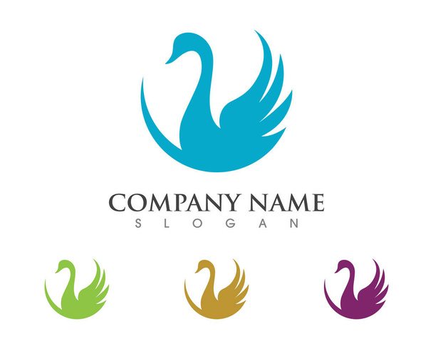 Swan λογότυπο πρότυπο εικονίδια app - Διάνυσμα, εικόνα