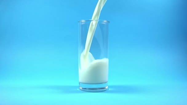 Glass of Milk with Pouring Splash  - Felvétel, videó