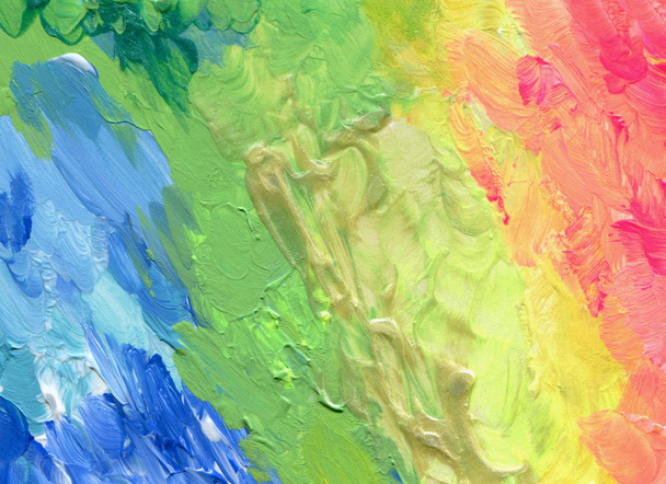 Abstract color acrylic brush strokes paint. - Φωτογραφία, εικόνα