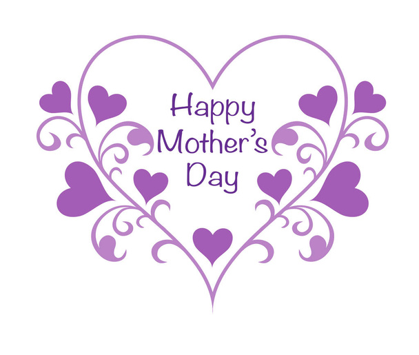 Mothers day greeting card - Vector, imagen