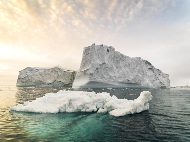 Arctic icebergs from boat. - Photo, Image