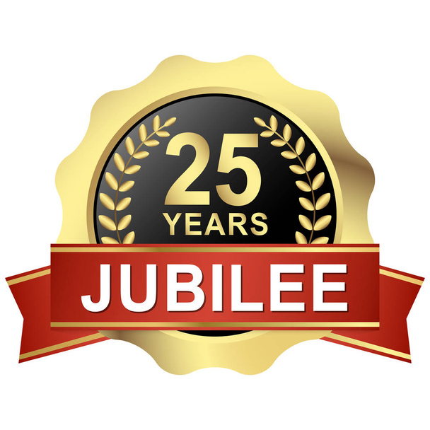 tlačítko 25 let jubileum - Vektor, obrázek