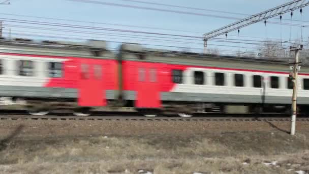επιβάτης κάτοχος διαρκούς εισιτήριου τρένο ύπαιθρο - Πλάνα, βίντεο