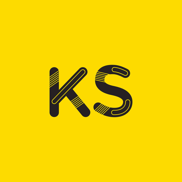 KS kapcsolódó leveleket logó - Vektor, kép