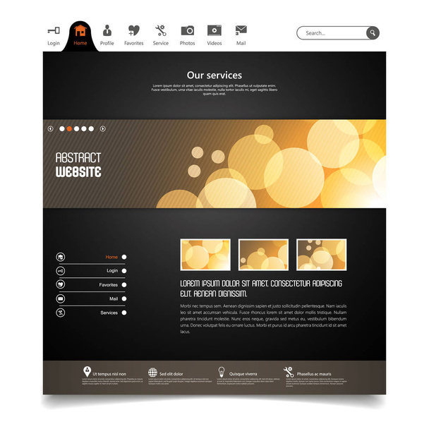 ウェブサイトのデザインテンプレート  - ベクター画像