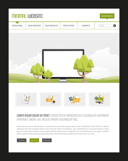 Modello di design del sito web
  - Vettoriali, immagini