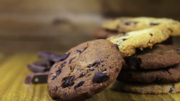 footage of homemade chocolate chip cookies - Footage, Video