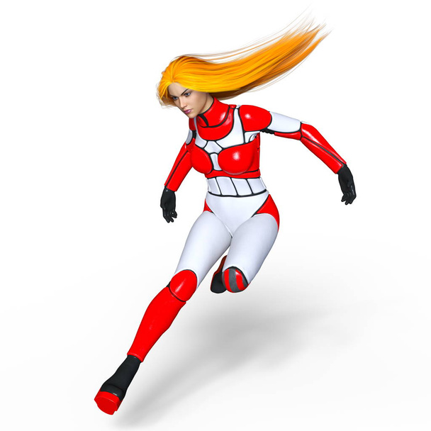 3D CG rendering of a super woman - Foto, Bild