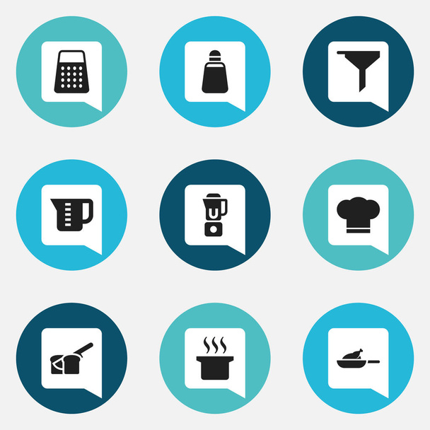Set di 9 icone di cucina modificabili. Include simboli come griglia, forno, miscelatore a mano. Può essere utilizzato per la progettazione web, mobile, UI e infografica
. - Vettoriali, immagini