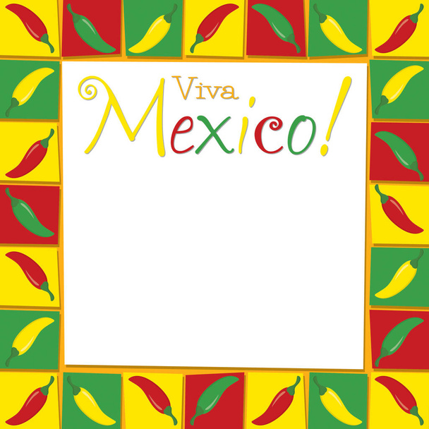 Funky Viva Mexico card in vector format. - Vector, imagen