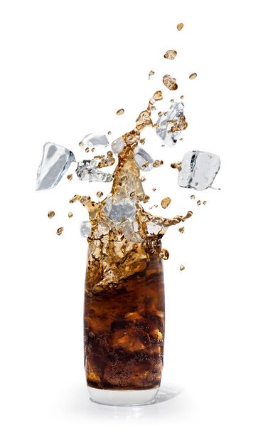 cola splash on background - Photo, Image