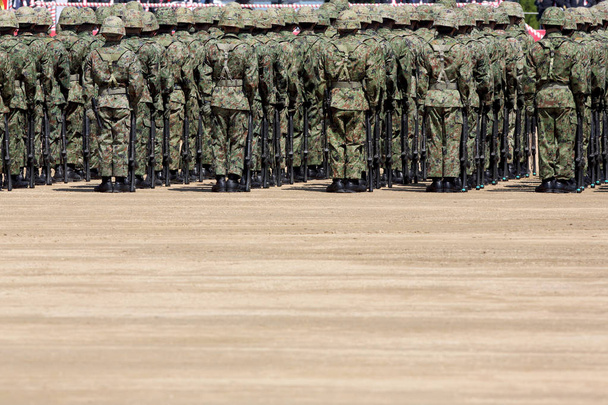 Japán katona a katonai bázison - Fotó, kép