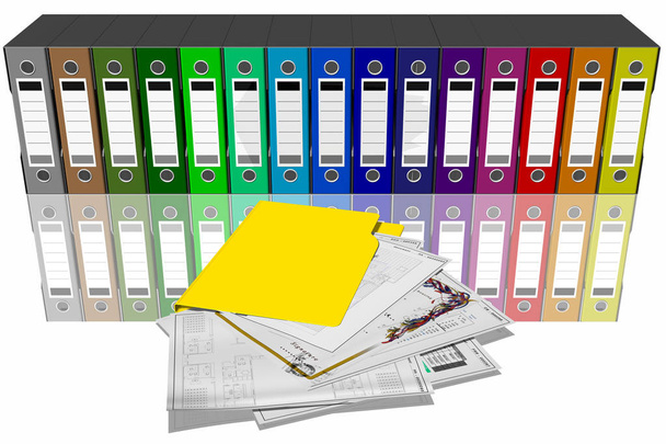 Series Binders colored folders - Photo, Image