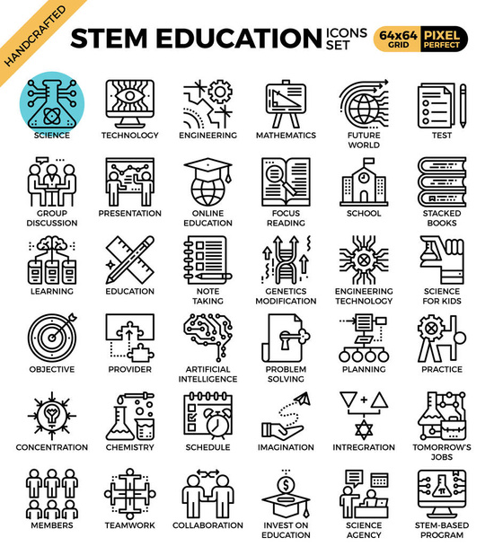 STEM (science,technology,engineering,math) education - Vector, Image