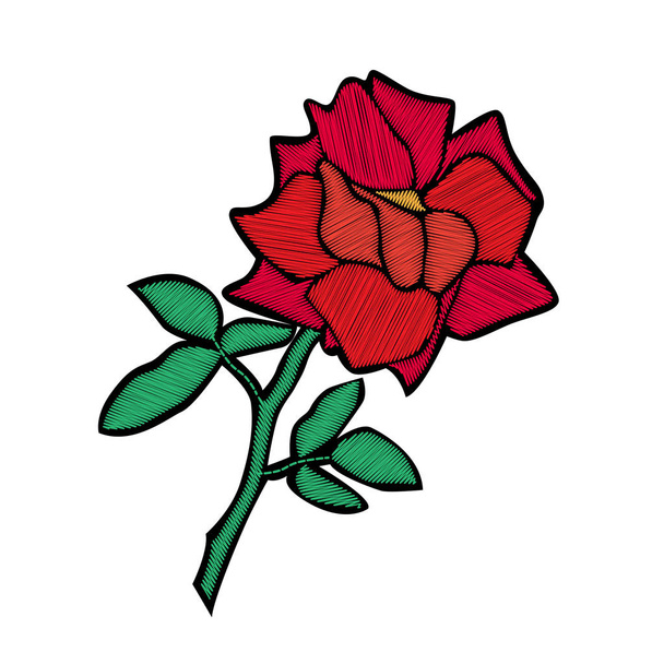 Abstract rose flower  - Vector, Image