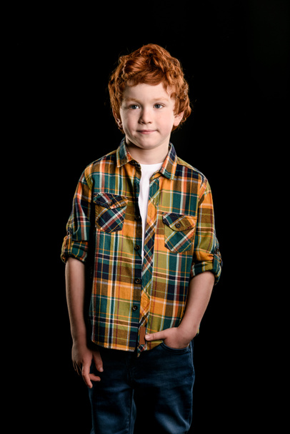 adorable redhead boy - Фото, изображение