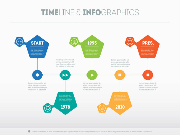 Infografik zur Geschäftszeitachse - Vektor, Bild