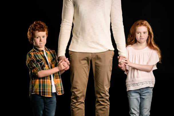 father with redhead children - Photo, image