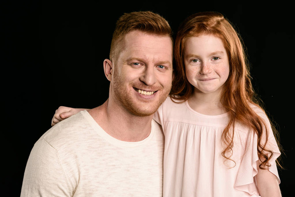 father with redhead daughter  - Fotó, kép