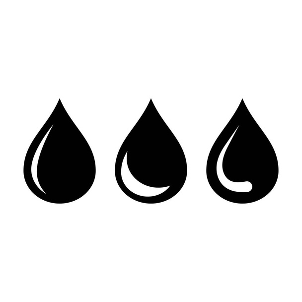 Pictogram water drop icon. Black icon on white background. - Vector, Image