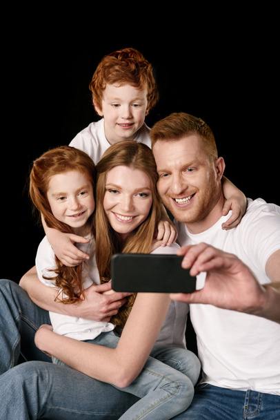 családi bevétel selfie - Fotó, kép