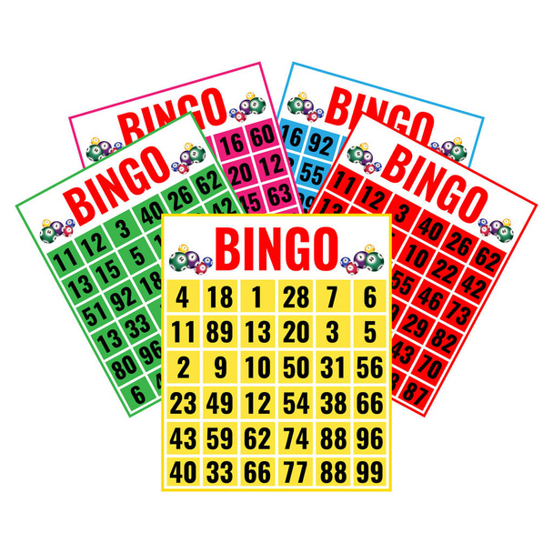 Квитки на лотерею, дизайн логотипу в концепції азартних ігор
 - Вектор, зображення