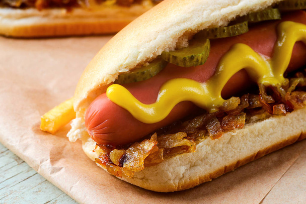 Yummy traditional hot dog - Photo, image