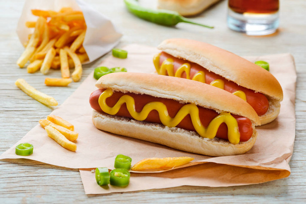 Hot dogs and hot pepper - Foto, Imagen