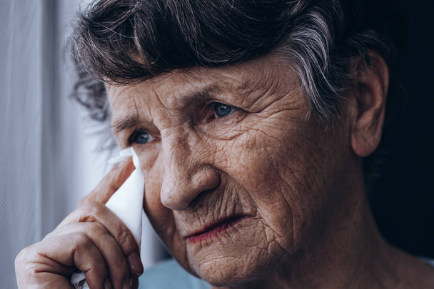 Portrait of crying senior - Valokuva, kuva