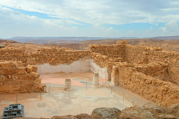 Ruinas de la fortaleza de Masada, Israel - Foto, Imagen