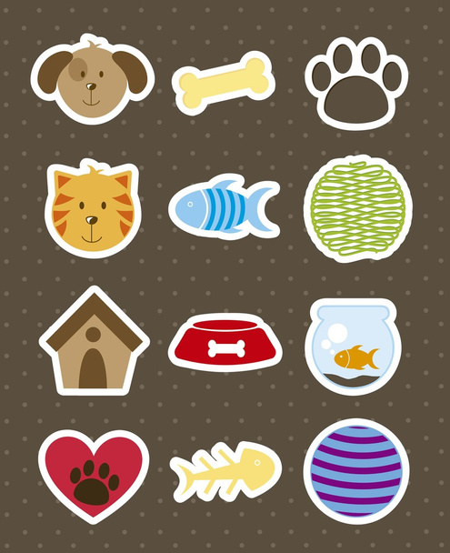 ícones de animais de estimação
 - Vetor, Imagem